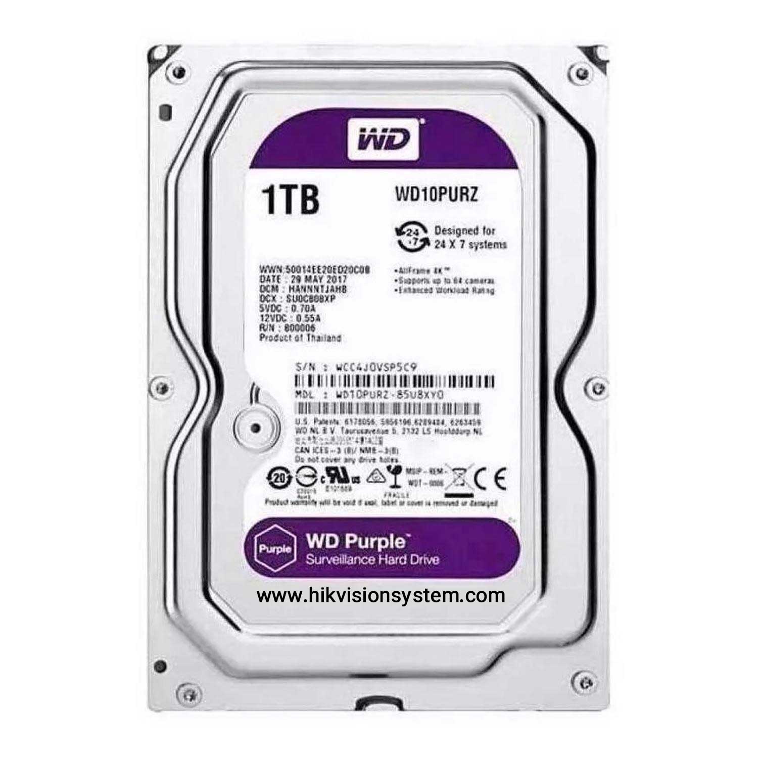 Hard-1TB-Hiksystem هارد 1ترابایت وسترن بنفش